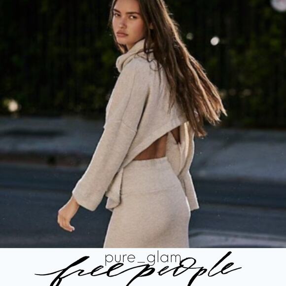 Free People sweater set top and midi skirt - Picture 3 of 6